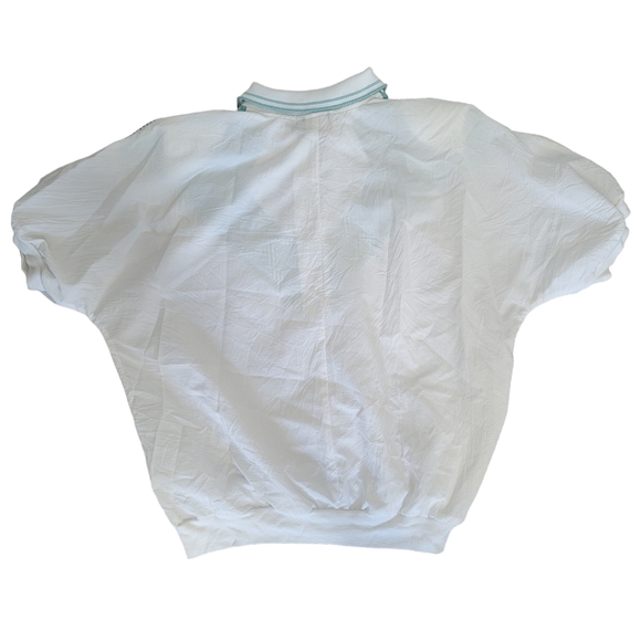 Vintage 80's green and white 2 piece summer outfit size large - Picture 7 of 12